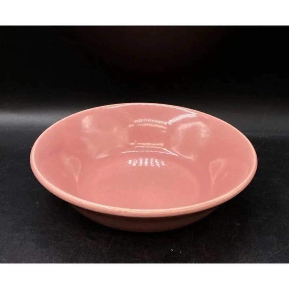 Bauer Pottery USA Dusty Rose Pink Soup Bowl 7.25”